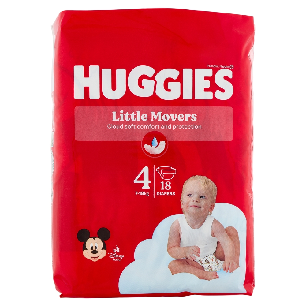 Huggies ultra comfort Pannolini 4 7-18 Kg 18 pz